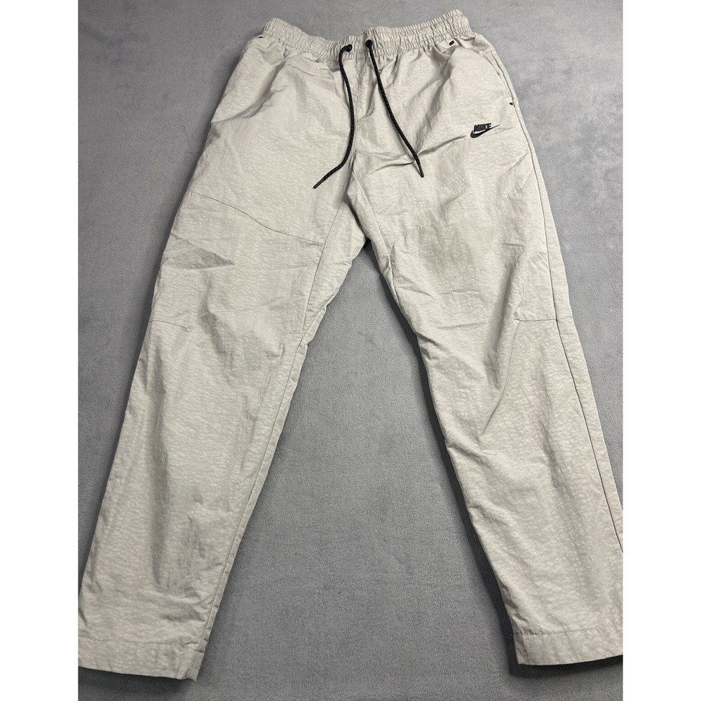 Nike Pants Men Medium Gray Tech Commuter Track Lined Nylon Drawstring Athleisure